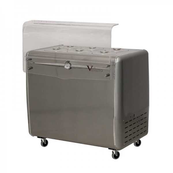 Cockpit ice cream counter with 6 tubs with VENETO reserve