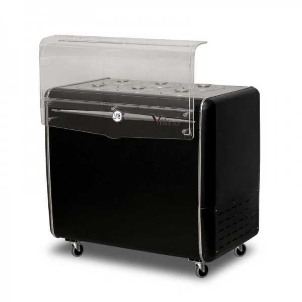 Cockpit ice cream counter with 6 tubs with VENETO reserve