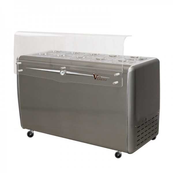 Cockpit ice cream counter with 10 tubs with VENETO reserve