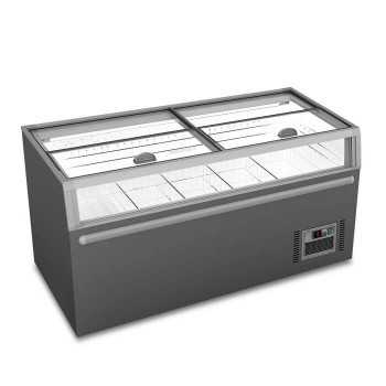 Congelatore frigo a pozzetto con vetri dritti scorrevoli -22/+10° C 402 litri M14 | 145 x 85 x 87 H cm