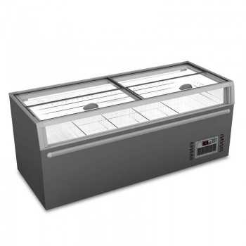 Cockpit fridge freezer with straight sliding glass -22/+10° C 646 liters M21 | 210 x 85 x 87 H cm
