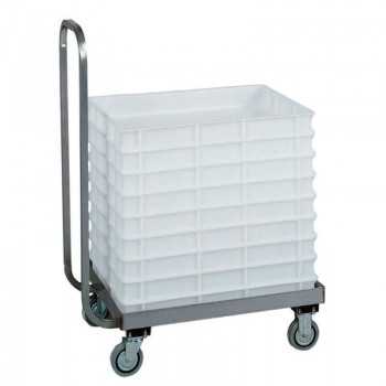 Carrello portacassette pizza 60 x 40 cm in acciaio inox