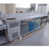 Bar counter with 3 refrigerated compartments, 2 neutral compartments and sink, length 300 cm