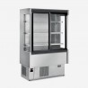 Multideck display fridge SILVER, depth 75 cm