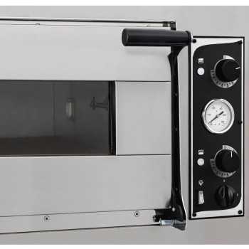 Four électrique pour pizzerias et boulangeries, 4 pizzas, chambre de 27 cm de hauteur, porte vitrée