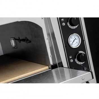 Forno elettrico pizzeria panificio 4 pizze con camera alta 27 cm e porta in vetro