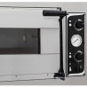 Electric pizzeria bakery oven for 6 pizzas with glass door and 27 cm high chamber