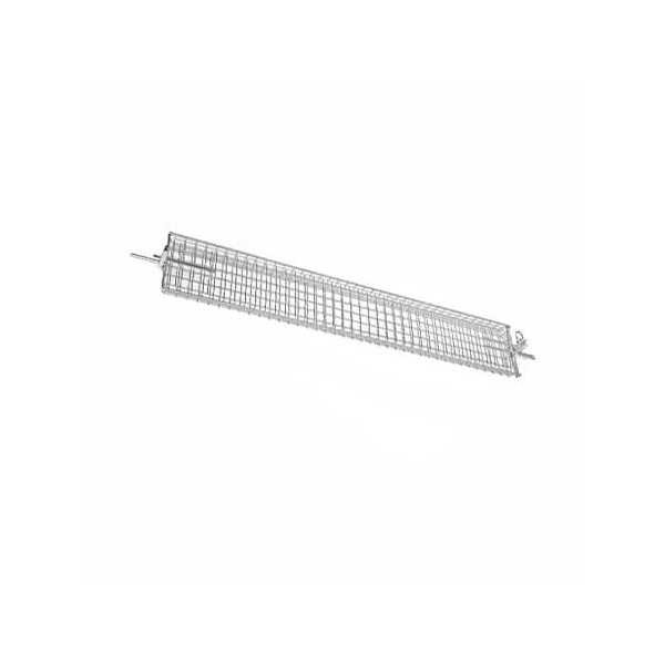 Grille ronde en acier inoxydable pour rôtisserie avec tige de 91 cm