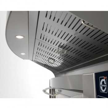 Forno pizza elettrico CUPPONE Michelangelo 6 + 6 con pannello Touch, cappa e supporto