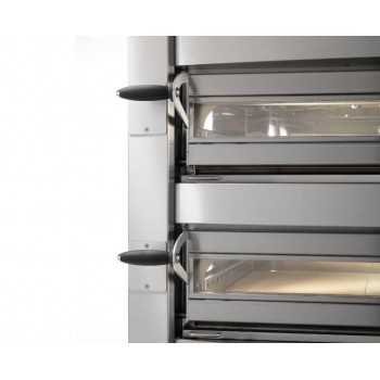 CUPPONE Michelangelo 6 + 6 electric pizza oven with Touch panel, hood and stand