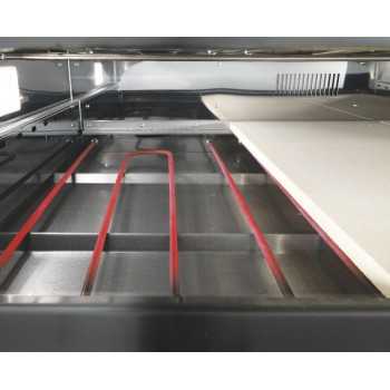 Four à pizza électrique CUPPONE Michelangelo 6 + 6 avec écran tactile, hotte et support