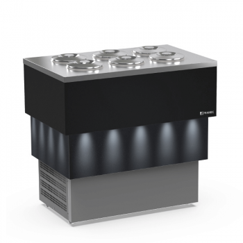 Banco gelato a pozzetto 6 gusti con riserva CARRARA