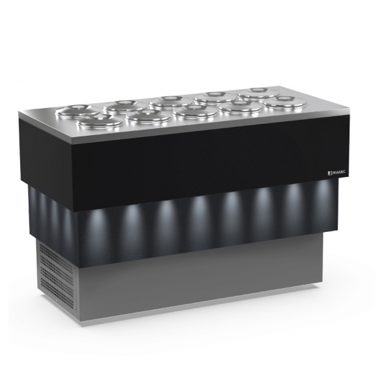 CARRARA 10 flavour pozzetto ice cream counter