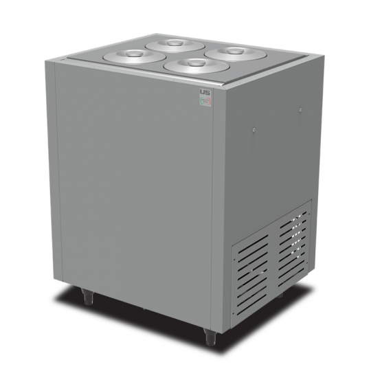 Built-in 4-flavor cockpit ice cream counter with COMBI reserve