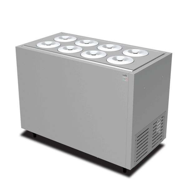 Built-in 8-flavor cockpit ice cream counter with COMBI reserve