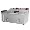 Electric countertop fryer with two tanks 13 + 13 liters with tap