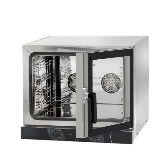Electric convection oven with 4 GN 1/1 trays with side opening
