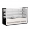 Heated counter display cabinet with DLH straight glass