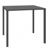 TABLE CARRÉE AVEC STRUCTURE EN MÉTAL PEINT