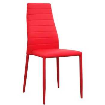 Chair with metal frame and faux leather upholstery 948