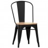 Chair with painted metal frame and wooden seat 978
