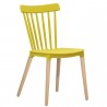 Chair with polypropylene seating and wooden legs 1322