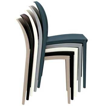 Chair with polypropylene and fiberglass frame 725