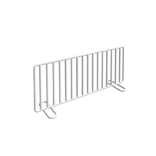 Divisorio per ripiano plastificato bianco V60