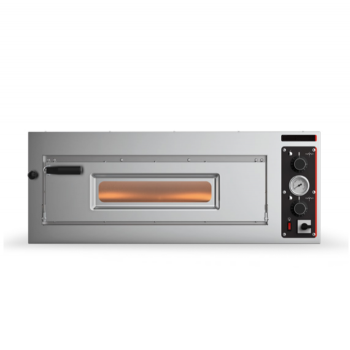 Electric pizza oven with 1 chamber and manual thermostat