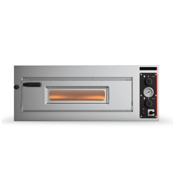 Electric pizza oven with 1 chamber and manual thermostat