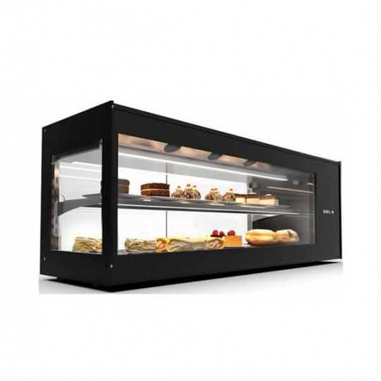 Countertop refrigerated display case with two refrigerated shelves +4° / +8° C, depth 38 cm, LPLUS line