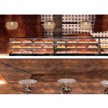 Refrigerated counter display with two shelves LTR line +2° / +6° C, depth 39.5 cm