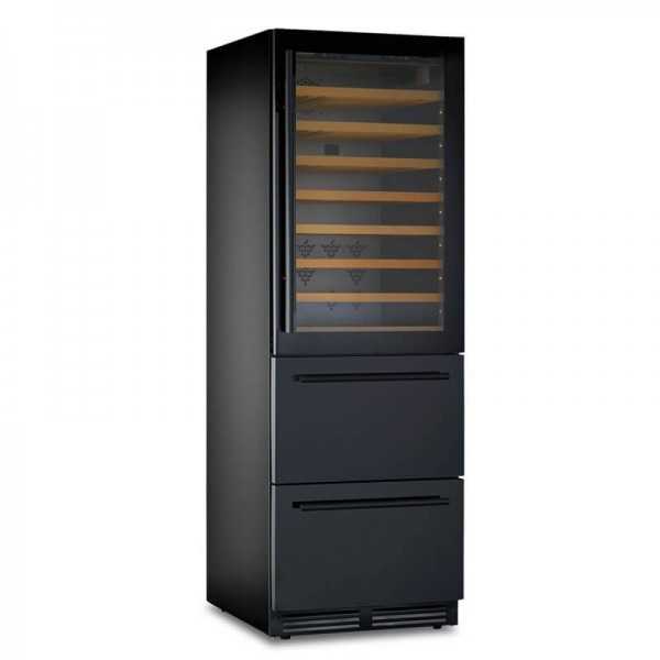 Cantinetta vini con 2 cassetti 141 bottiglie |  59,5 x 68,5 x 179,5 cm