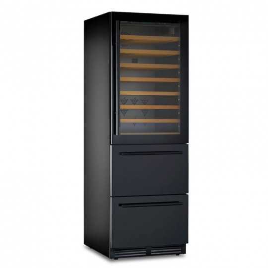 Cantinetta vini con 2 cassetti 141 bottiglie |  59,5 x 68,5 x 179,5 cm