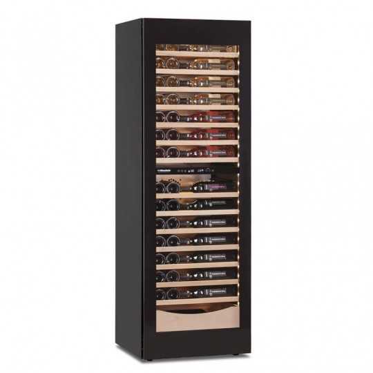 Cantinetta vini doppia temperatura con 2 mensole in legno 110 bottiglie |  59,5 x 55 x 180 cm