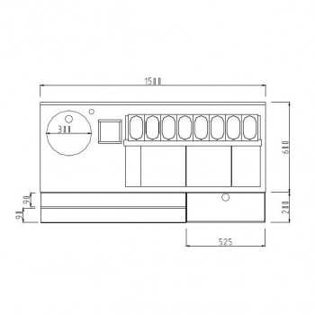 Banco bar per cocktail 150 x 80 x 100 cm