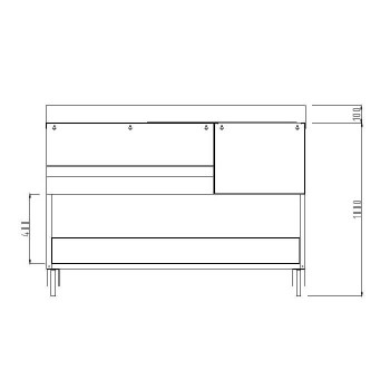 Banc bar à cocktails 150 x 80 x 100 cm