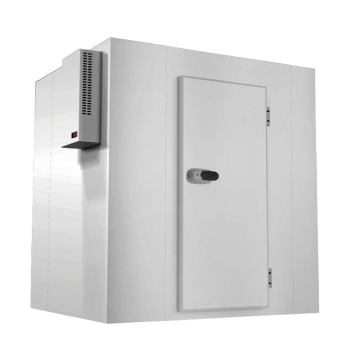 Walk in fridge with wall mounted motor and floor, width 294 cm
