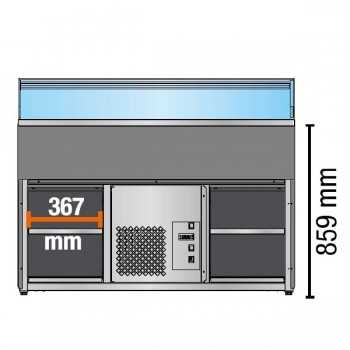 Pastry serve over counter display fridge PENELOPE, depth 95 cm