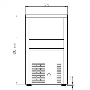 Produttore di ghiaccio 25 kg EP25W