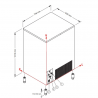 Produttore di ghiaccio a cubetti 93 kg SL260
