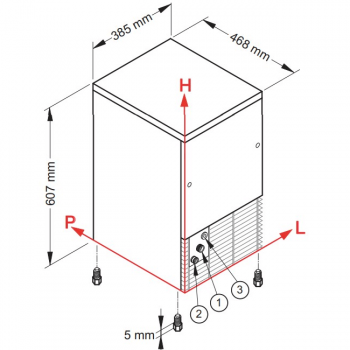 Produttore di ghiaccio a cubetti vuoti 20 kg IF54