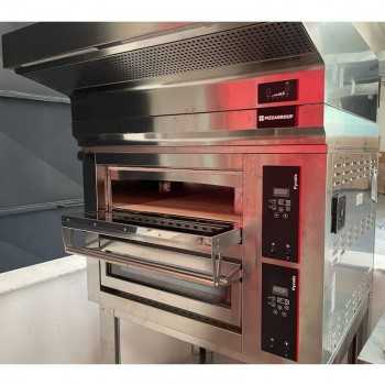 Four à pizza électrique numérique 4+4 avec hotte et support - DEUXIÈME CHOIX