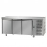 TAVOLO REFRIGERATO IN ACCIAIO INOX CON 3 PORTE PER TEGLIE 60x40 cm- P.80 cm
