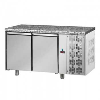 TAVOLO REFRIGERATO GN 1/1 A TEMPERATURA NORMALE CON 2 PORTE E PIANO DI LAVORO IN GRANITO