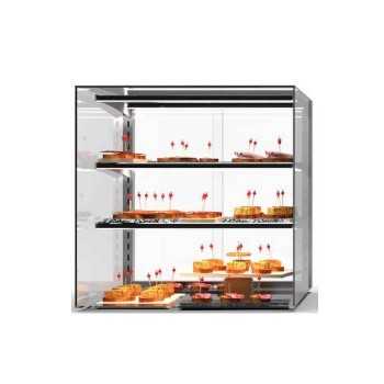 Vetrina da banco neutra 3 piani con illuminazione EV60 | 60 x 60 x 51,5 cm