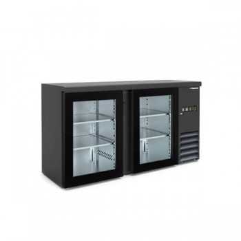REFRIGERATED BACK COUNTER WITH 2 GLASS DOORS | 146 x 53.5 x 86 cm