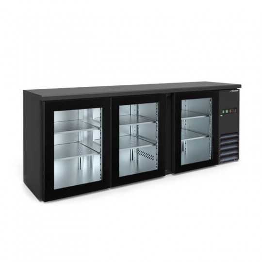RETROBANCO BAR REFRIGERATO 3 PORTE IN VETRO | 200 x 51,3 x 86 cm