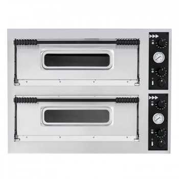Forno pizzeria elettrico manuale 6+6 pizze 32 cm 2 camere BAS66