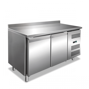 Tavolo refrigerato 2 porte con alzatina +2°/+8° C | 136 x 70 x 95 cm